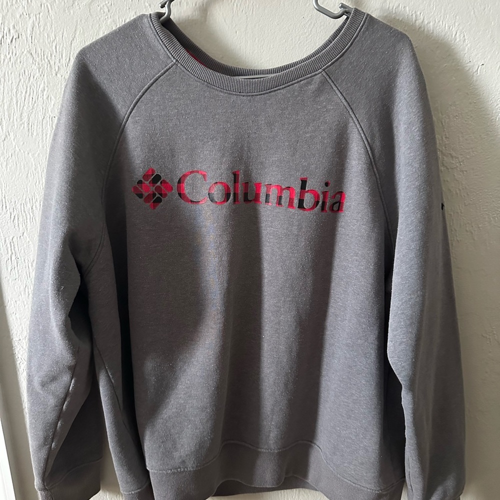 Columbia Gray Sweatshirt with Red Logo